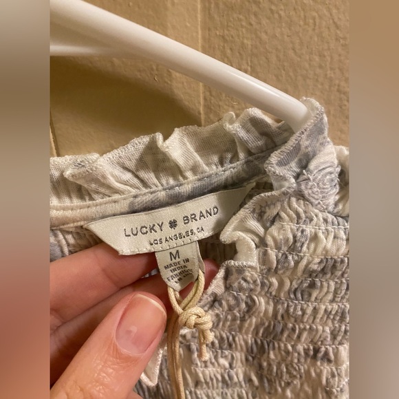 Lucky Brand long-sleeve peasant top - Picture 3 of 11